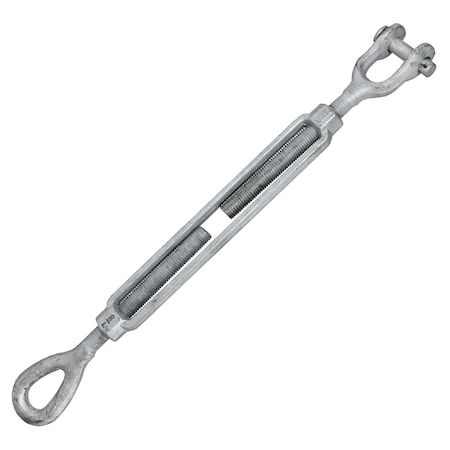 Us Cargo Control Galvanized Turnbuckle - Import - Jaw & Eye - 7/8" x 12" JETBGV78X12